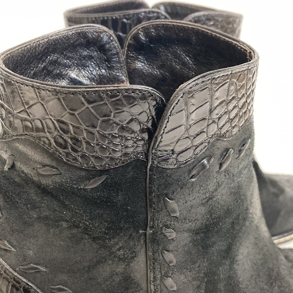 Donald J. Pliner Western Couture Collection Zip-up Ankle Boots Sz 7.5 Rodeo - Picture 4 of 16